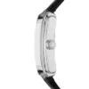 Montre Carraway à trois aiguilles en cuir croco noir