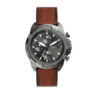 Montre chronographe Bronson en cuir LiteHide™ marron