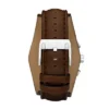 Montre chronographe Coachman en cuir marron