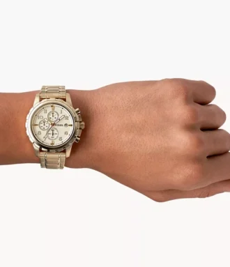 Montre chronographe Dean en acier inoxydable doré