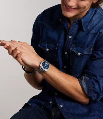 Montre chronographe en acier inoxydable Machine