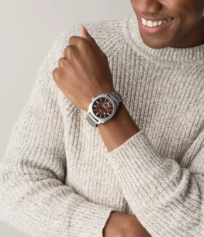 Montre chronographe en acier inoxydable Machine