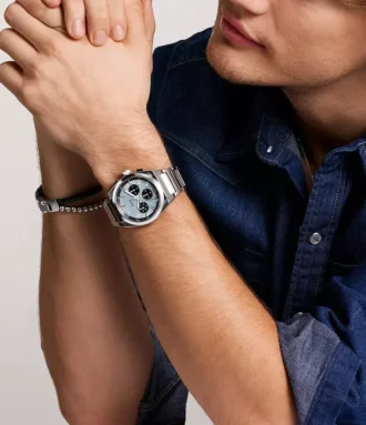 Montre chronographe Everett en acier inoxydable