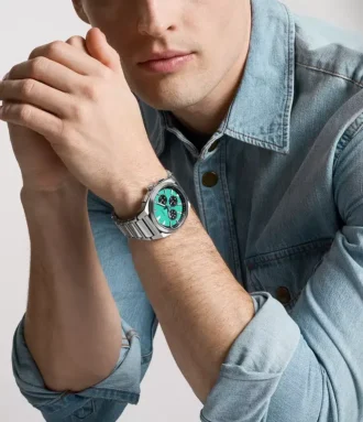 Montre chronographe Everett en acier inoxydable