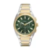 Montre chronographe Everett en acier inoxydable bicolore
