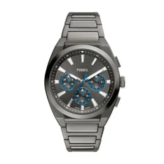 Montre chronographe Everett en acier inoxydable fumé