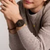 Montre chronographe Everett en cuir marron Montre chronographe Everett en cuir marron