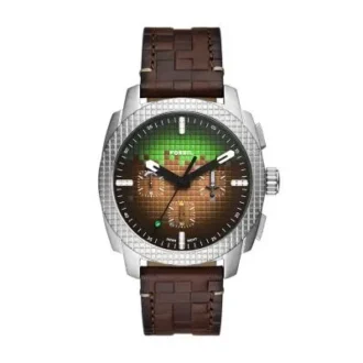 Montre chronographe Grass Block en édition limitée Minecraft x Fossil