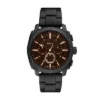 Montre chronographe Machine en acier inoxydable noir Montre chronographe Machine en acier inoxydable noir