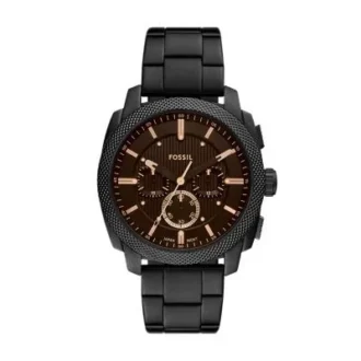 Montre chronographe Machine en acier inoxydable noir