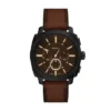 Montre chronographe Machine en cuir marron Montre chronographe Machine en cuir marron