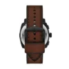 Ensemble montre et bracelet en cuir marron avec chronographe Machine