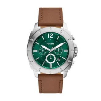 Montre chronographe Privateer en cuir marron