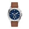 Montre chronographe Privateer en cuir marron