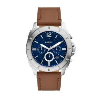 Montre chronographe Privateer en cuir marron