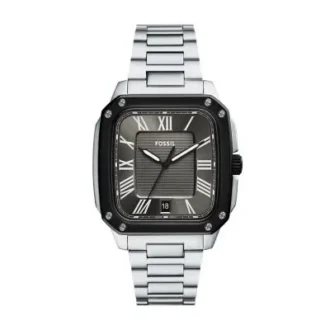 Montre Crosby à trois aiguilles et date en acier inoxydable