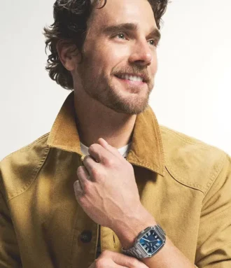 Montre Crosby à trois aiguilles et date en acier inoxydable