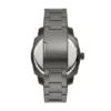 Montre en acier inoxydable fumé à trois aiguilles et date Montre en acier inoxydable fumé à trois aiguilles et date