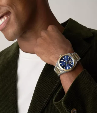 Montre Everett automatique en acier inoxydable bicolore
