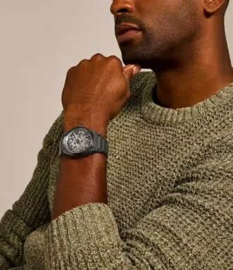 Montre Everett automatique en acier inoxydable fumé