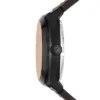 Montre Everett automatique en cuir LiteHide™ marron foncé
