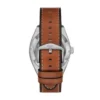 Montre Everett automatique en cuir marron