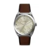 Montre Everett à trois aiguilles avec date, cuir marron