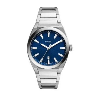 Montre Everett à trois aiguilles et date en acier inoxydable