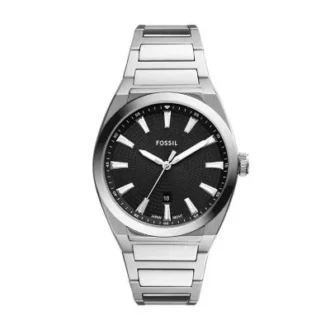 Montre Everett à trois aiguilles et date en acier inoxydable