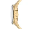 Montre Fossil Blue GMT en acier inoxydable doré Montre Fossil Blue GMT en acier inoxydable doré