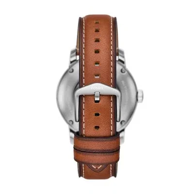 Montre Fossil Heritage automatique en cuir marron Montre Fossil Heritage automatique en cuir marron