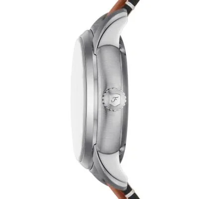 Montre Fossil Heritage automatique en cuir marron Montre Fossil Heritage automatique en cuir marron