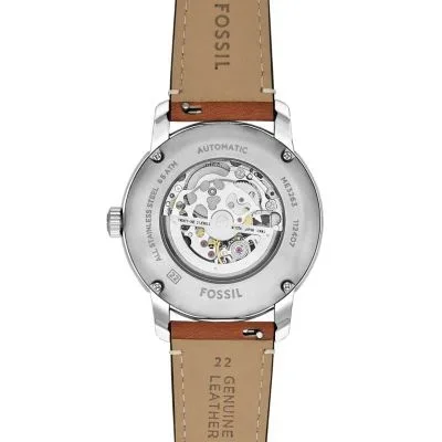 Montre Fossil Heritage automatique en cuir marron Montre Fossil Heritage automatique en cuir marron