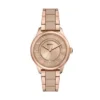 Montre Gilmore à trois aiguilles avec date, couleur or rose et céramique marron Montre Gilmore à trois aiguilles avec date, couleur or rose et céramique marron