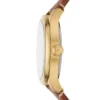 Montre Gilmore à trois aiguilles avec date, cuir marron moyen Montre Gilmore à trois aiguilles avec date, cuir marron moyen