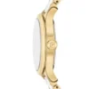 Montre Gilmore à trois aiguilles avec date, dorée et en céramique blanche Montre Gilmore à trois aiguilles avec date, dorée et en céramique blanche