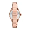 Montre Gilmore à trois aiguilles avec date, en acier inoxydable doré rose Montre Gilmore à trois aiguilles avec date, en acier inoxydable doré rose