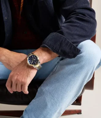 Montre Grant Chronograph en acier inoxydable bicolore