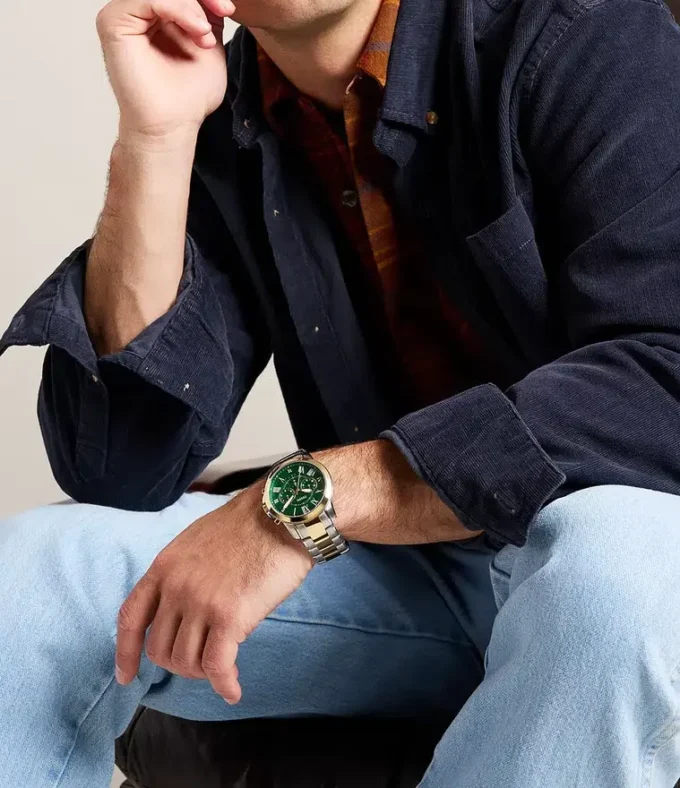 Montre Grant Chronograph en acier inoxydable bicolore Montre Grant Chronograph en acier inoxydable bicolore