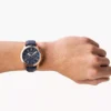 Montre Grant Chronograph en cuir bleu marine Montre Grant Chronograph en cuir bleu marine