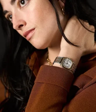 Montre Harlow à trois aiguilles en acier inoxydable bicolore