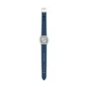 Montre Harlow à trois aiguilles en cuir croco bleu marine Montre Harlow à trois aiguilles en cuir croco bleu marine