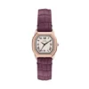 Montre Harlow à trois aiguilles en cuir croco bordeaux Montre Harlow à trois aiguilles en cuir croco bordeaux