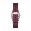 Montre Harlow à trois aiguilles en cuir croco bordeaux Montre Harlow à trois aiguilles en cuir croco bordeaux