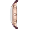 Montre Harlow à trois aiguilles en cuir croco bordeaux Montre Harlow à trois aiguilles en cuir croco bordeaux