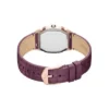 Montre Harlow à trois aiguilles en cuir croco bordeaux Montre Harlow à trois aiguilles en cuir croco bordeaux