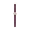 Montre Harlow à trois aiguilles en cuir croco bordeaux Montre Harlow à trois aiguilles en cuir croco bordeaux