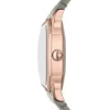 Montre Harlow à trois aiguilles en cuir croco gris Montre Harlow à trois aiguilles en cuir croco gris