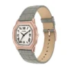 Montre Harlow à trois aiguilles en cuir croco gris Montre Harlow à trois aiguilles en cuir croco gris