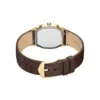 Montre Harlow à trois aiguilles en cuir croco marron Montre Harlow à trois aiguilles en cuir croco marron